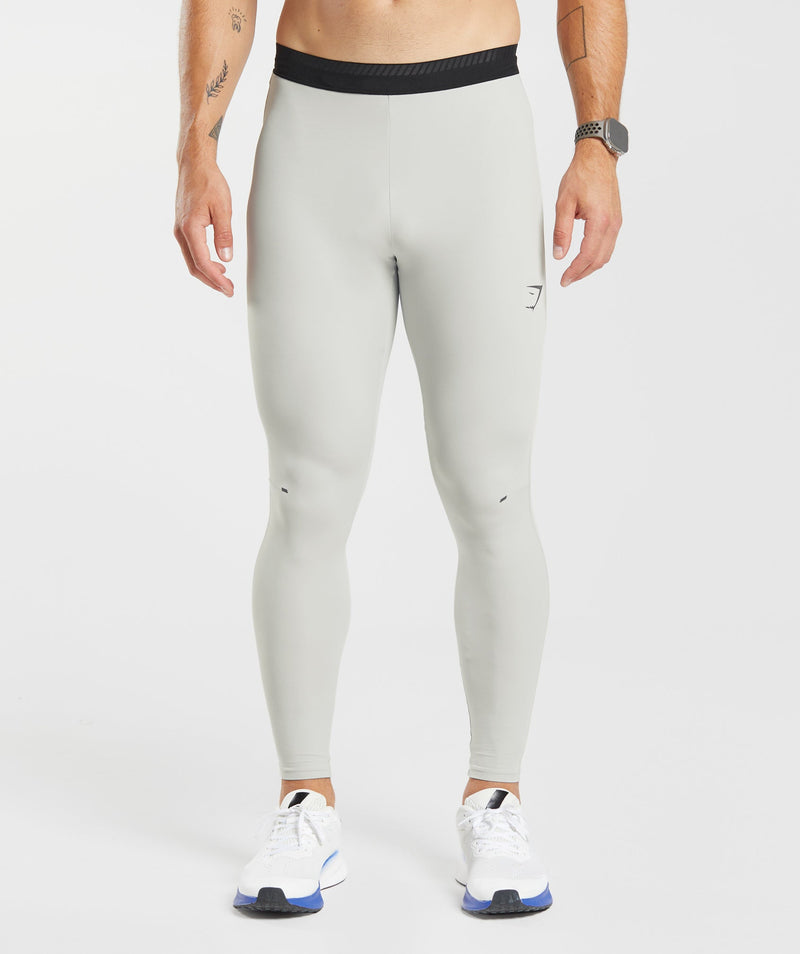 Gymshark Apex Run Tights - Light Grey 