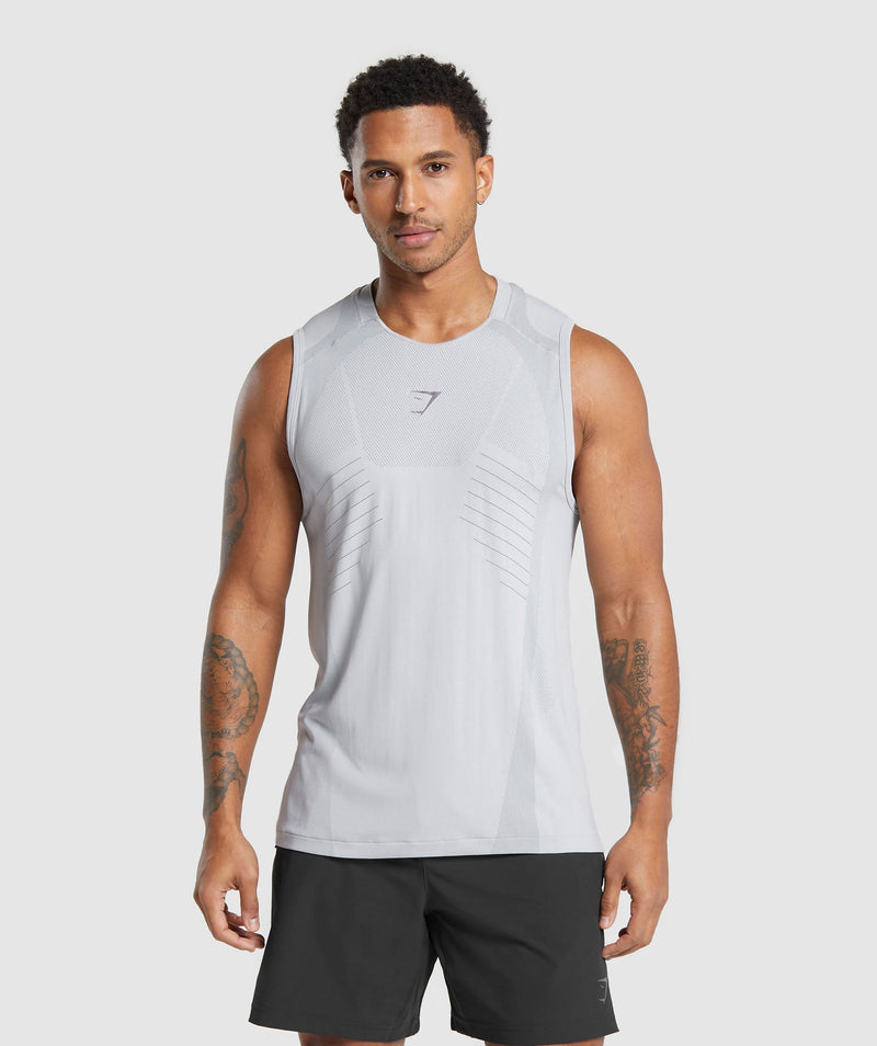 Gymshark Apex Seamless Tank - Light Grey/Medium Grey 