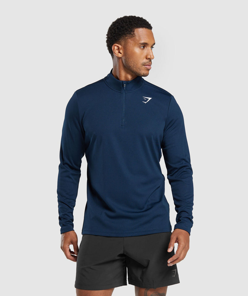 Gymshark Arrival 1/4 Zip Pullover - Navy 