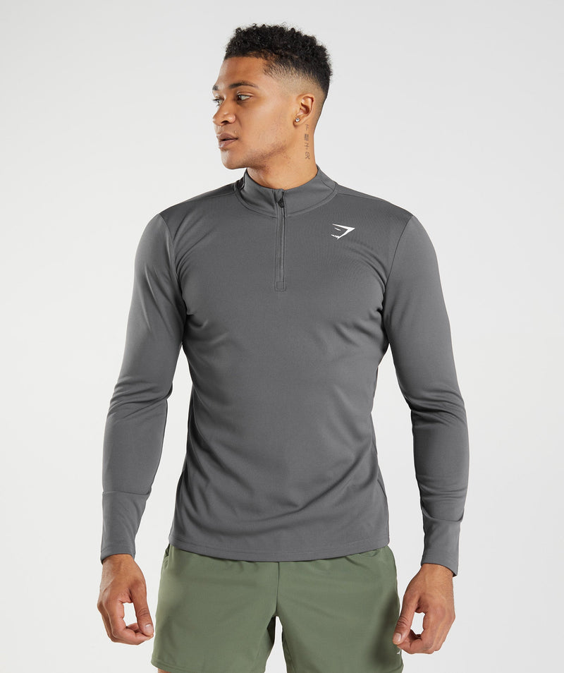 Gymshark Arrival 1/4 Zip Pullover - Silhouette Grey 